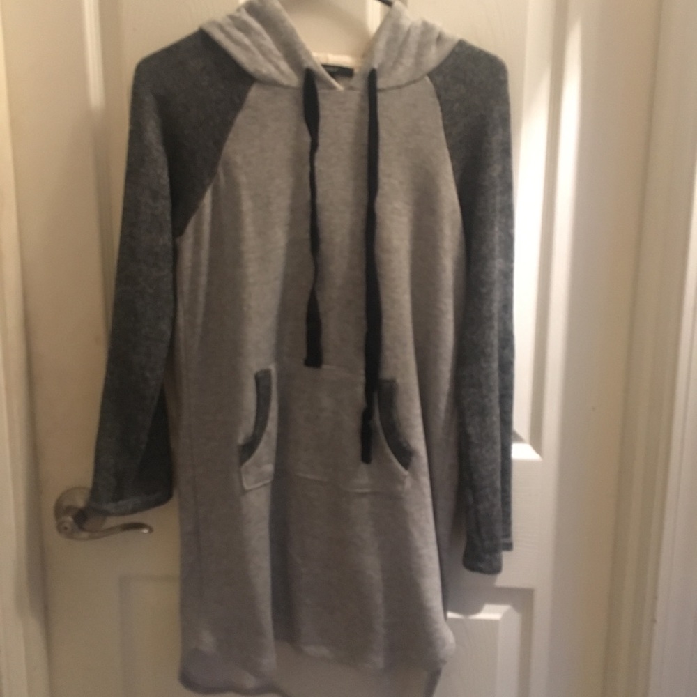 Grey Hoodie Tunic